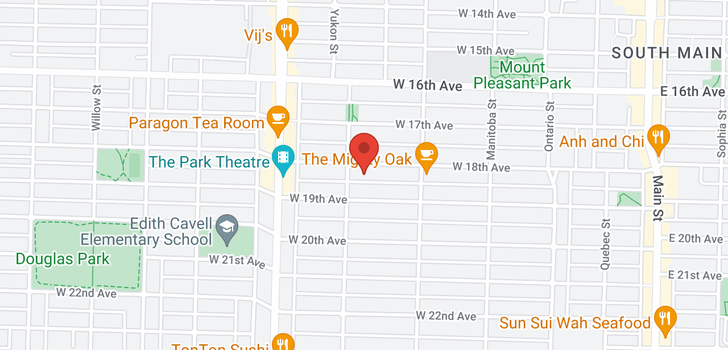 map of 362 W 18TH AVENUE